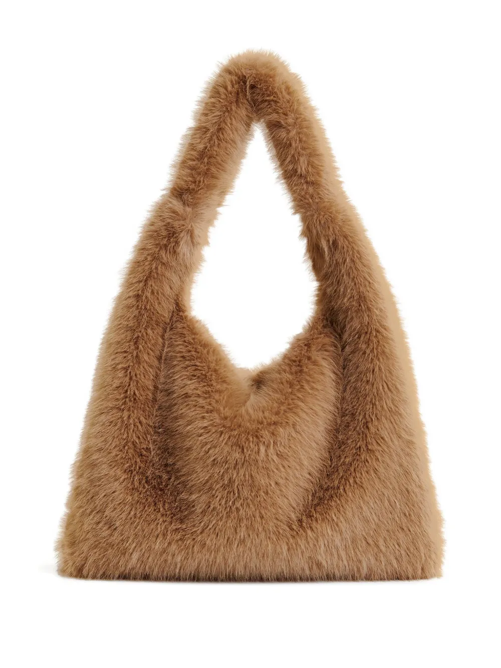 Essentiel Antwerp Medium schoudertas met imitatiebont - Bruin