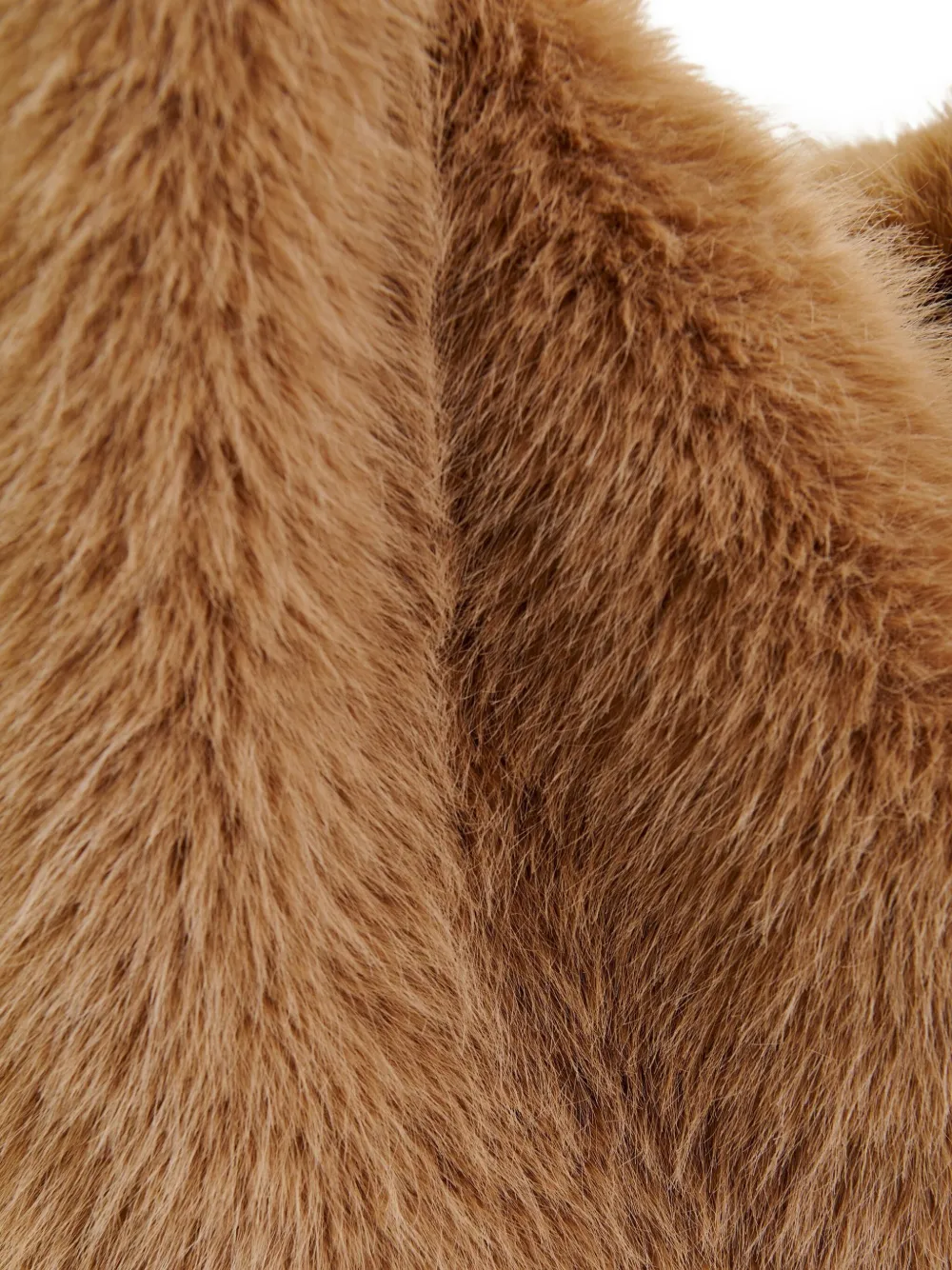 Essentiel Antwerp Medium schoudertas met imitatiebont Bruin