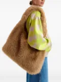 Essentiel Antwerp medium faux-fur shoulder bag - Brown