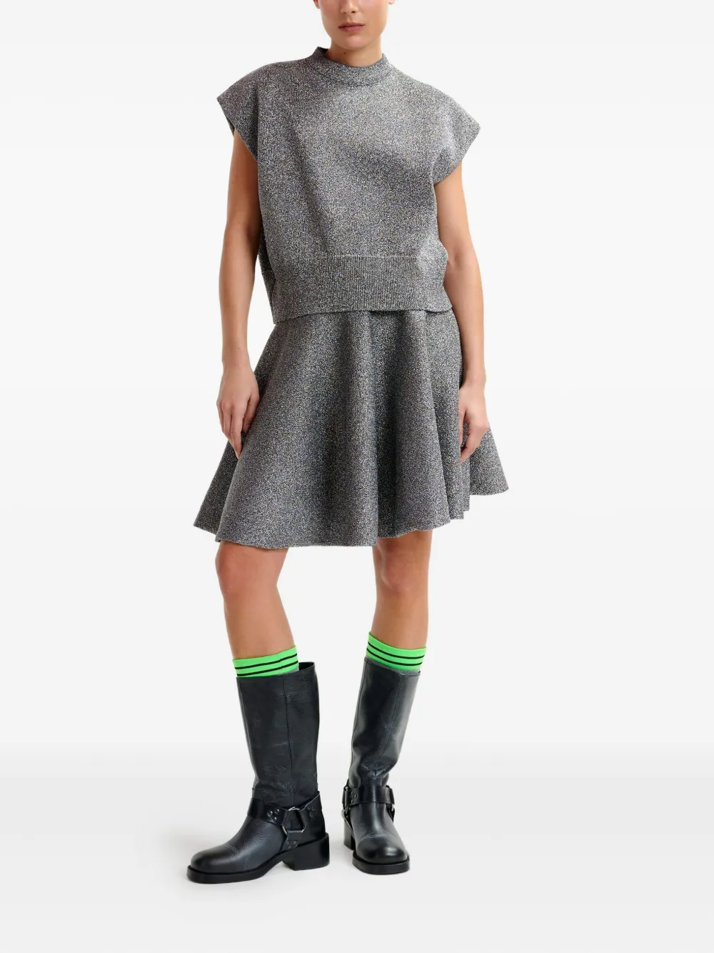 Essentiel Antwerp Itdance ribbed sweater Grijs
