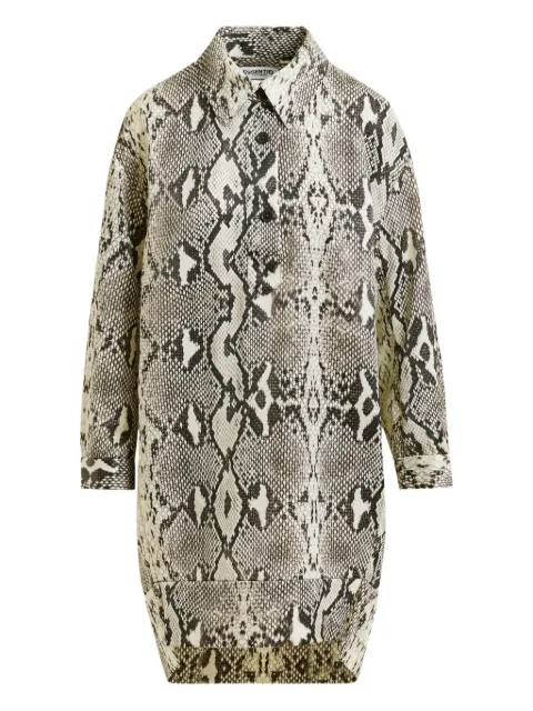 Essentiel Antwerp snake-print shirt mini day dress