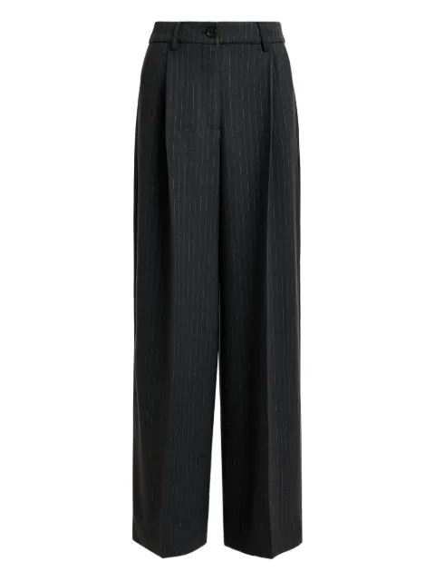 Essentiel Antwerp pleated pinstripe-pattern trousers