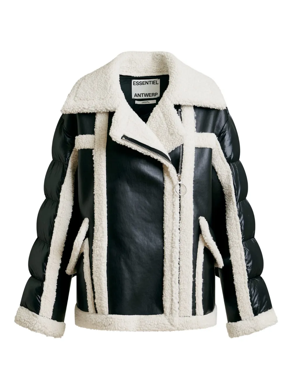 Essentiel Antwerp faux-fur jacket Zwart