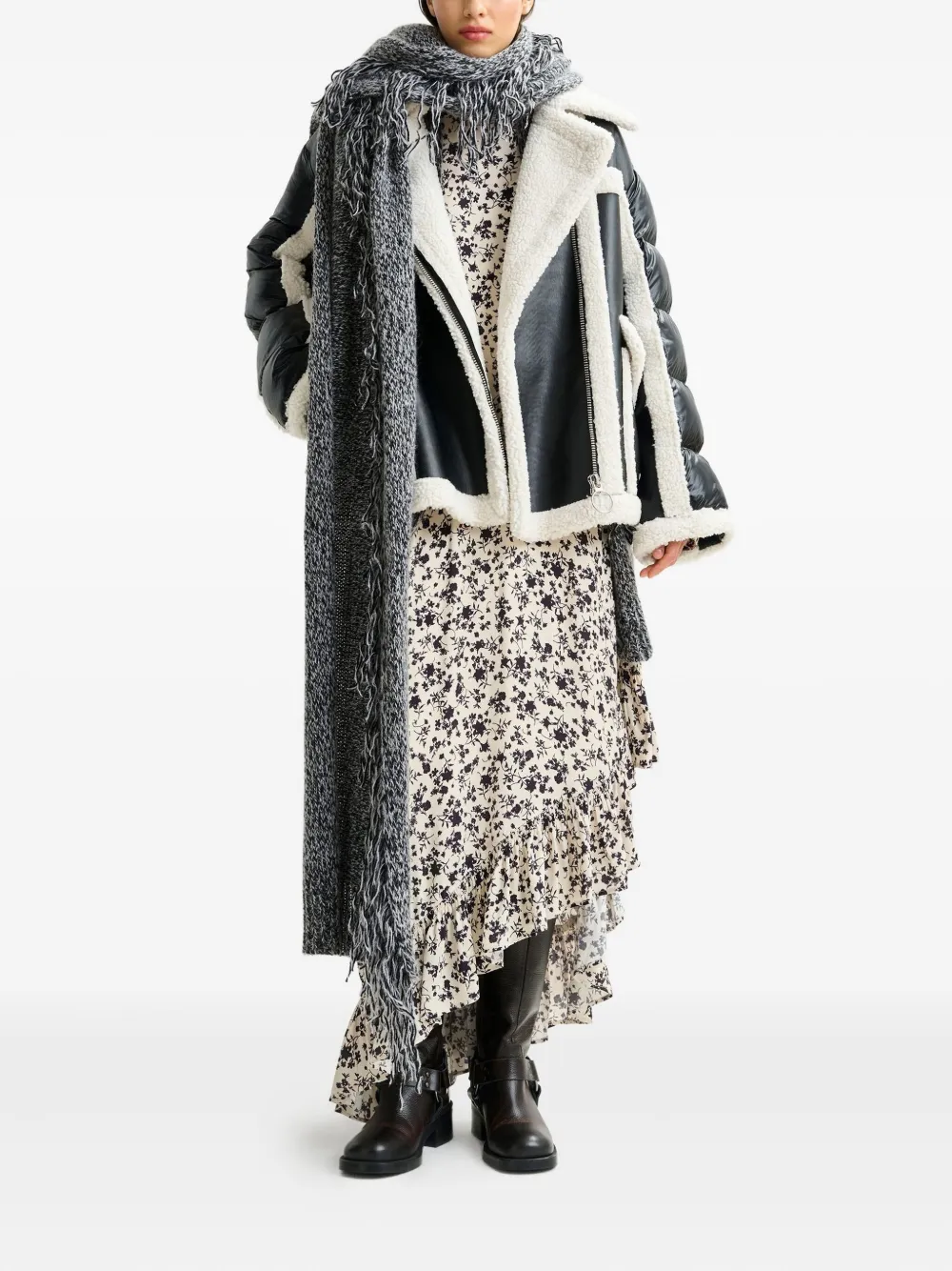 Essentiel Antwerp faux-fur jacket Zwart