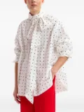 Essentiel Antwerp Imoverit tie-neck shirt - White