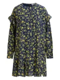 Essentiel Antwerp floral ruffled asymmetric day dress - Blue