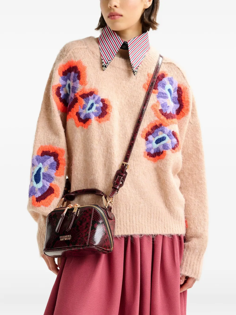 Essentiel Antwerp Impossible1 Embroidered Sweater In Multi