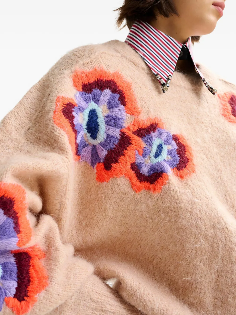 Essentiel Antwerp Impossible1 Embroidered Sweater In Multi