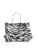 Essentiel Antwerp large zebra-print tote bag - Black