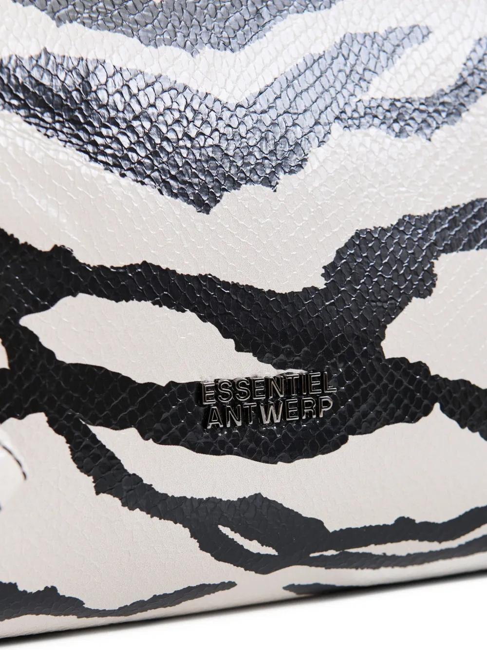 Essentiel Antwerp large zebra-print tote bag Zwart