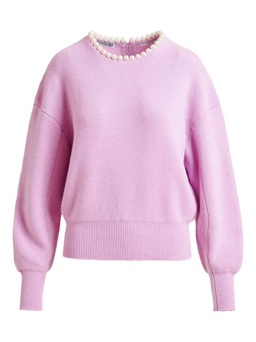 Essentiel Antwerp embellished-neck sweater Roze