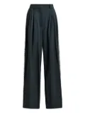 Essentiel Antwerp pleated rhinestone-trimmed trousers - Black