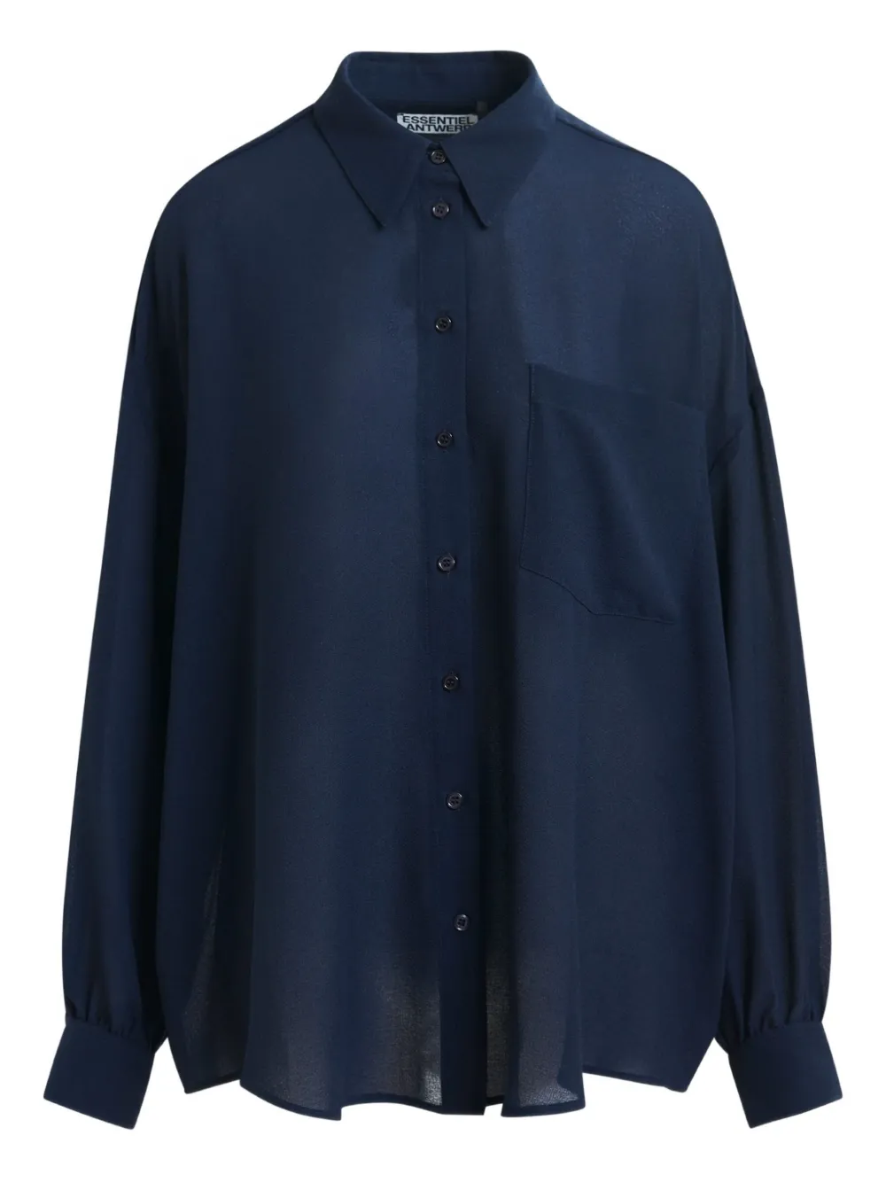 ruffle-sleeve shirt