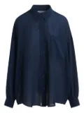 Essentiel Antwerp ruffle-sleeve shirt - Blue