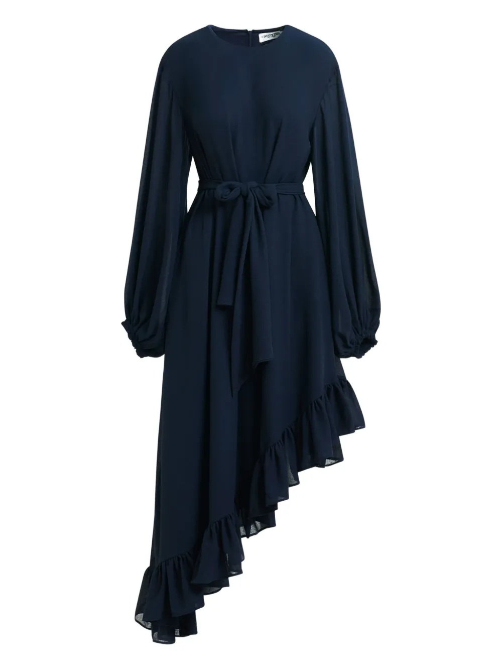 Essentiel Antwerp ruffle asymmetrical dress Blauw