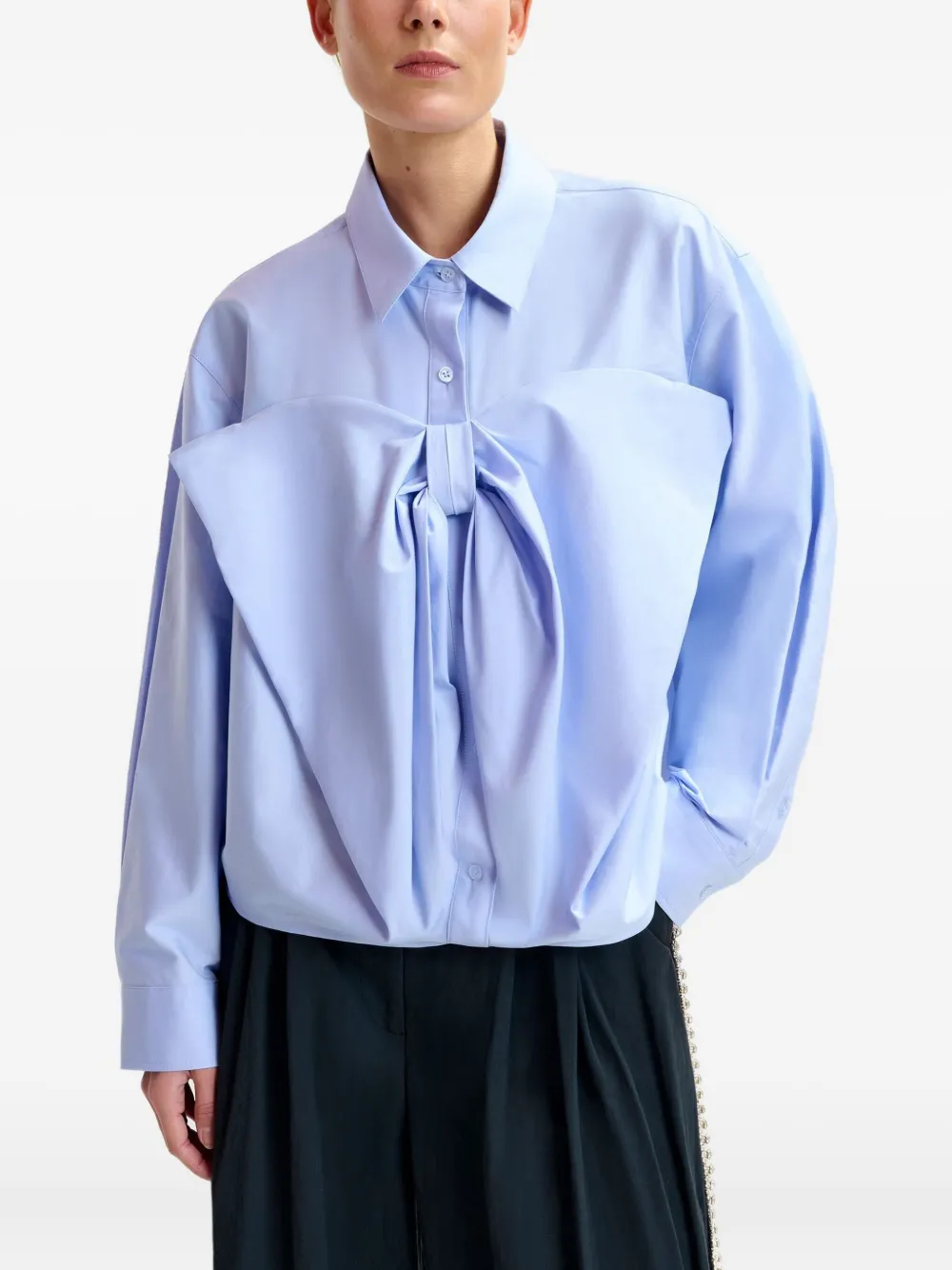 Essentiel Antwerp bow-detail shirt Blauw