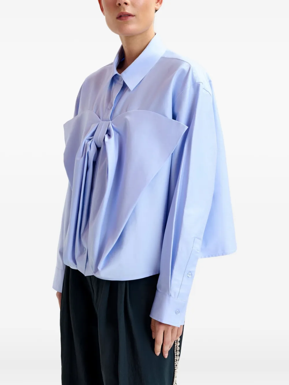 Essentiel Antwerp bow-detail shirt Blauw