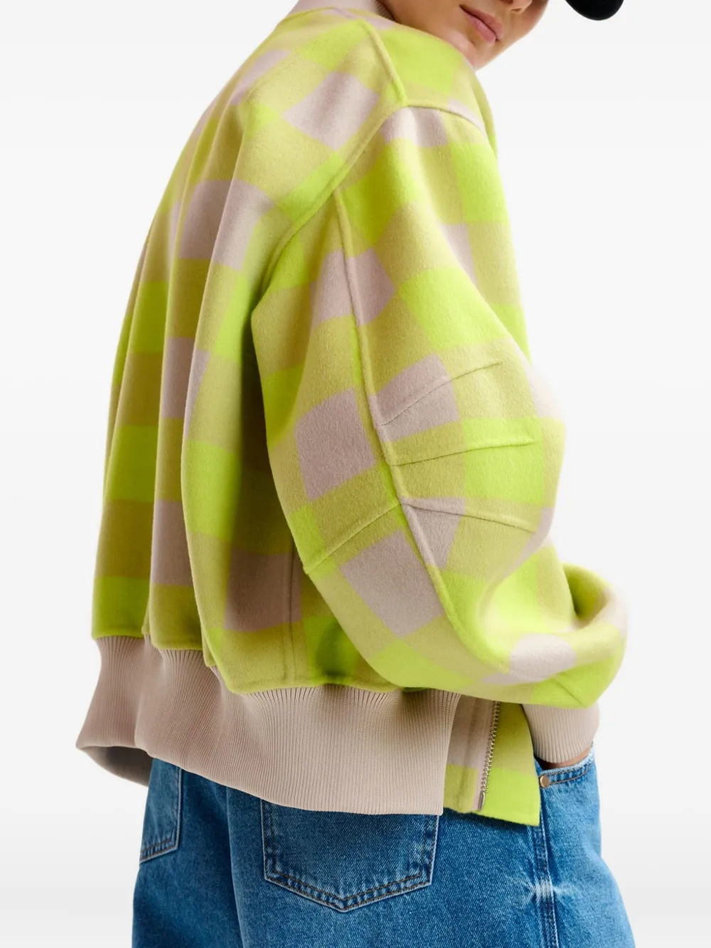Essentiel Antwerp check-pattern cardigan Beige