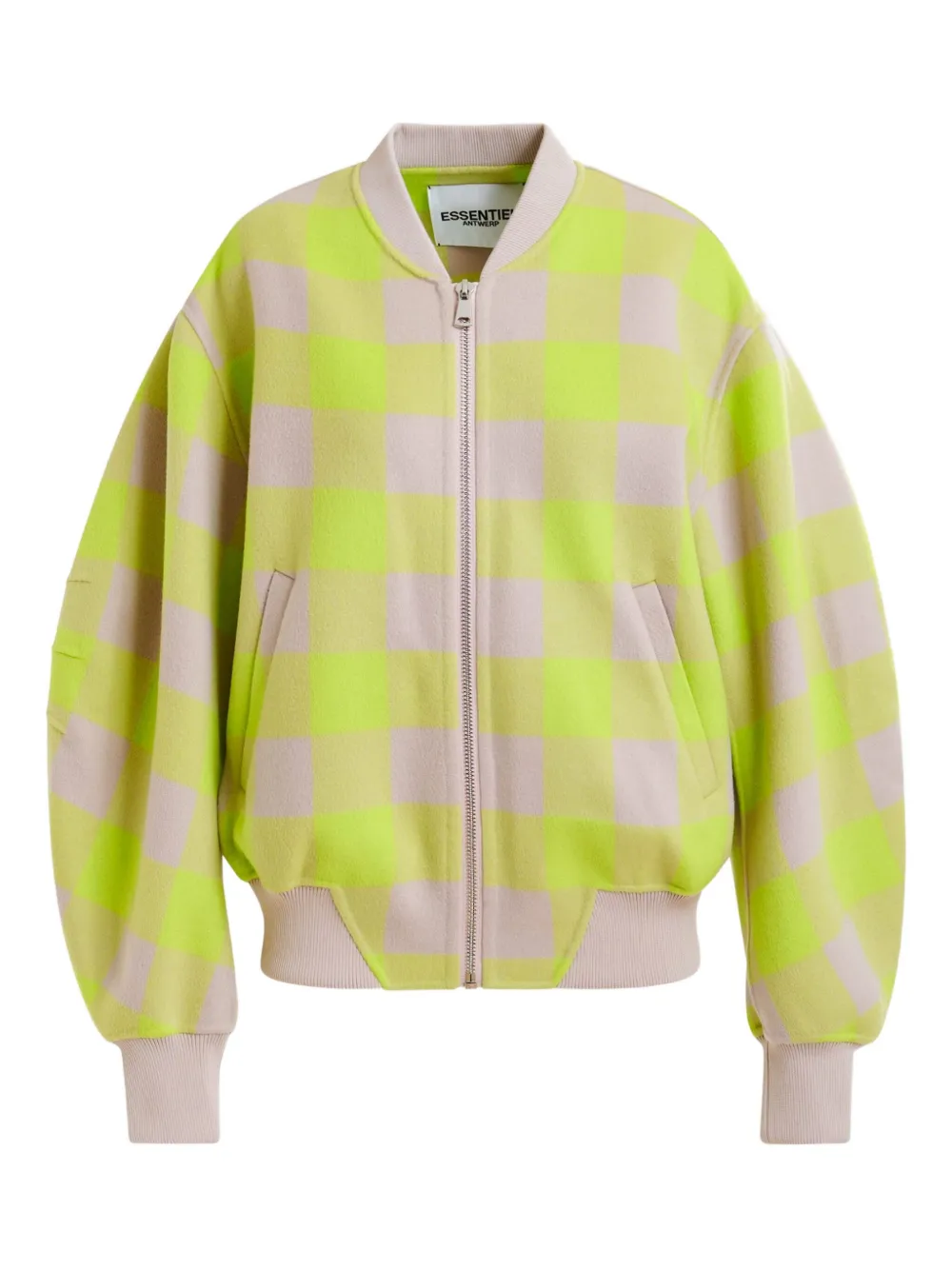 Essentiel Antwerp check-pattern cardigan Beige