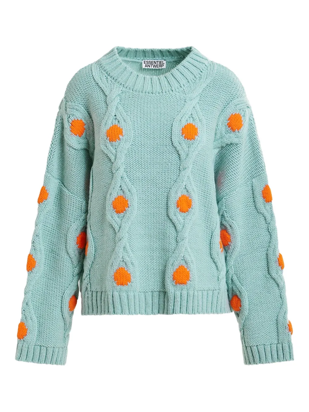 Essentiel Antwerp Ixel cable-knit sweater Blauw