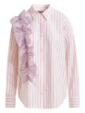 Essentiel Antwerp Ibody ruffle-detail striped shirt - Red