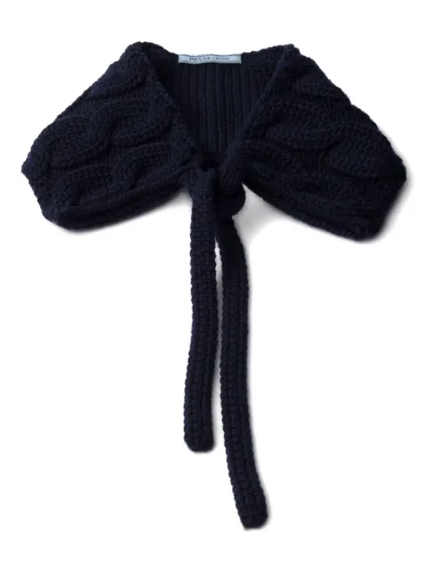 Prada cable-knit wool collar
