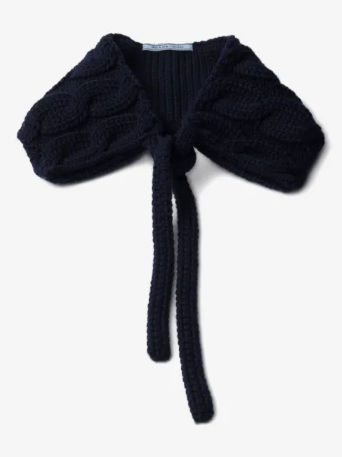 Prada cable-knit wool collar