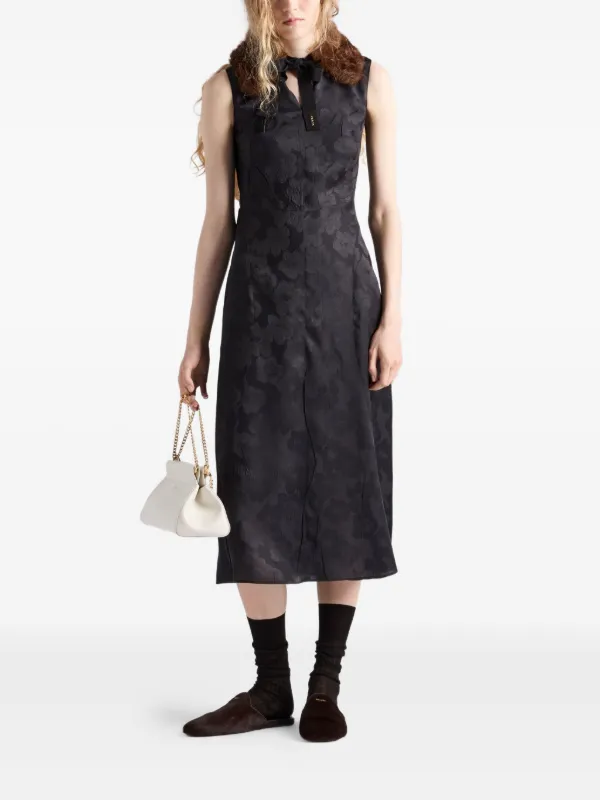 Prada フローラル ドレス | ブラック | FARFETCH JP