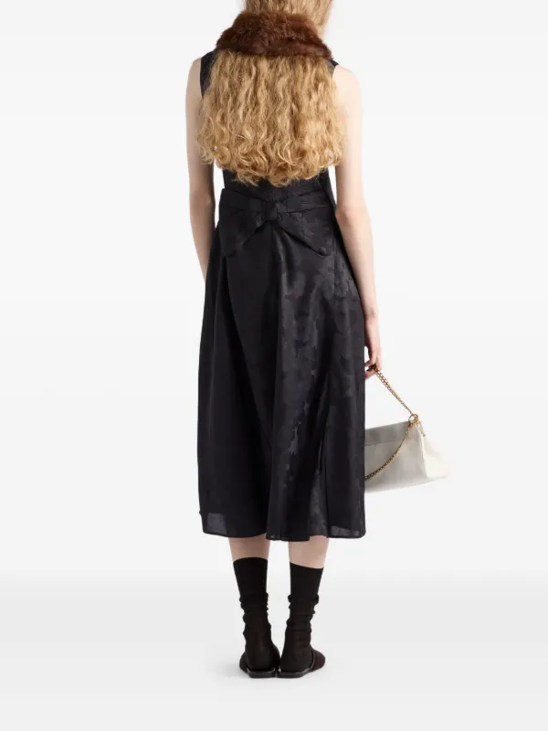 プラダ　PRADA ドレス　黒 Prada フローラル ドレス | ブラック | FARFETCH JP