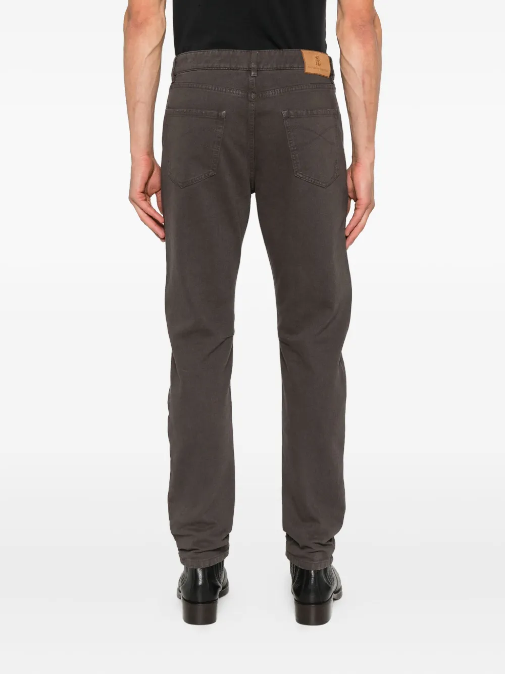 Brunello Cucinelli Jeans met gerafeld detail Bruin