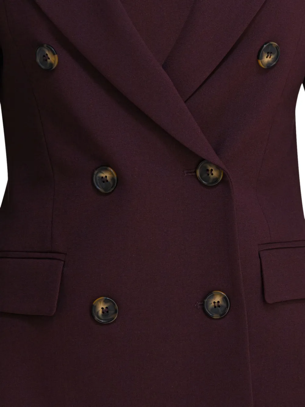 Semper Double-breasted Tortoiseshell-button Blazer In Purple