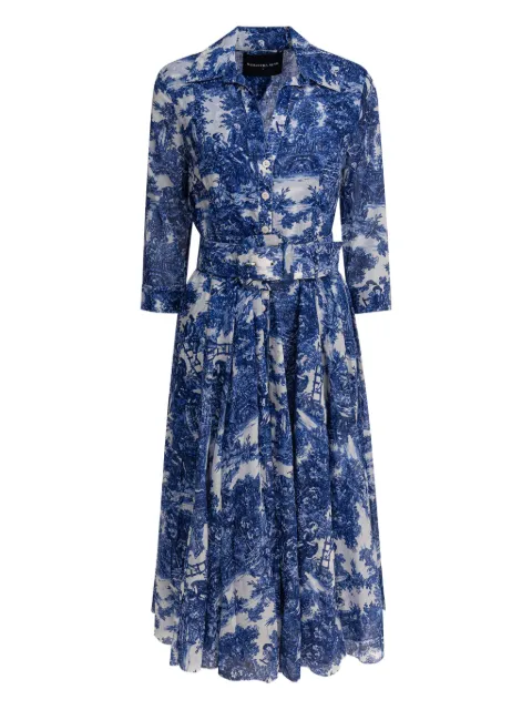 Samantha Sung toile-print belted midi dress
