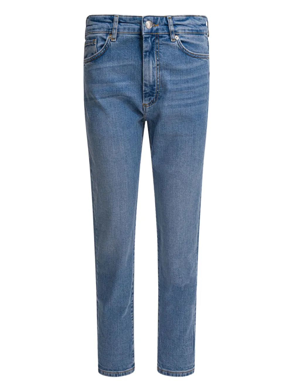Max Mara Five-Pocket-Jeans mit Logo-Patch - Blau
