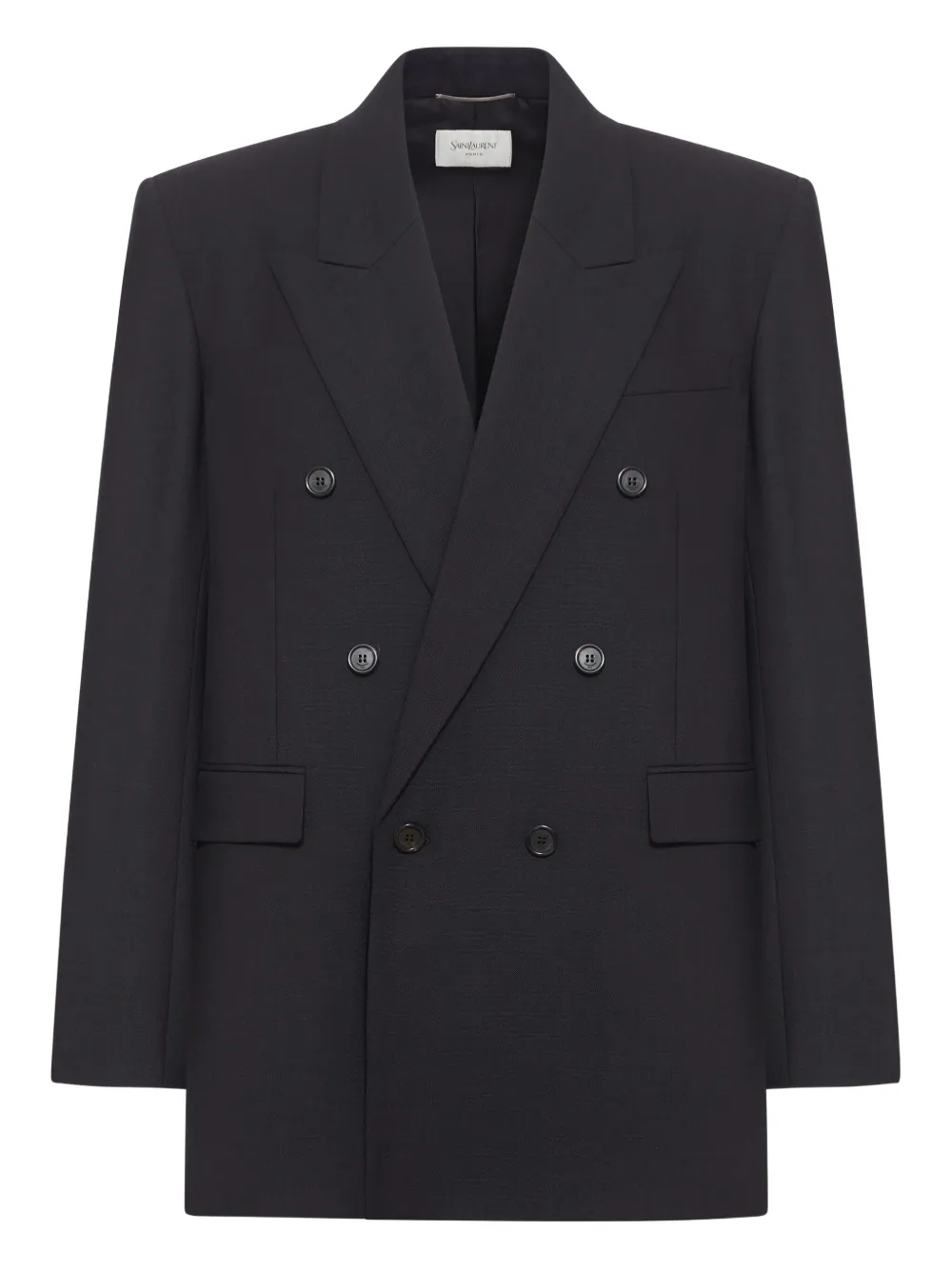 Saint Laurent Jack met dubbele rij knopen Zwart
