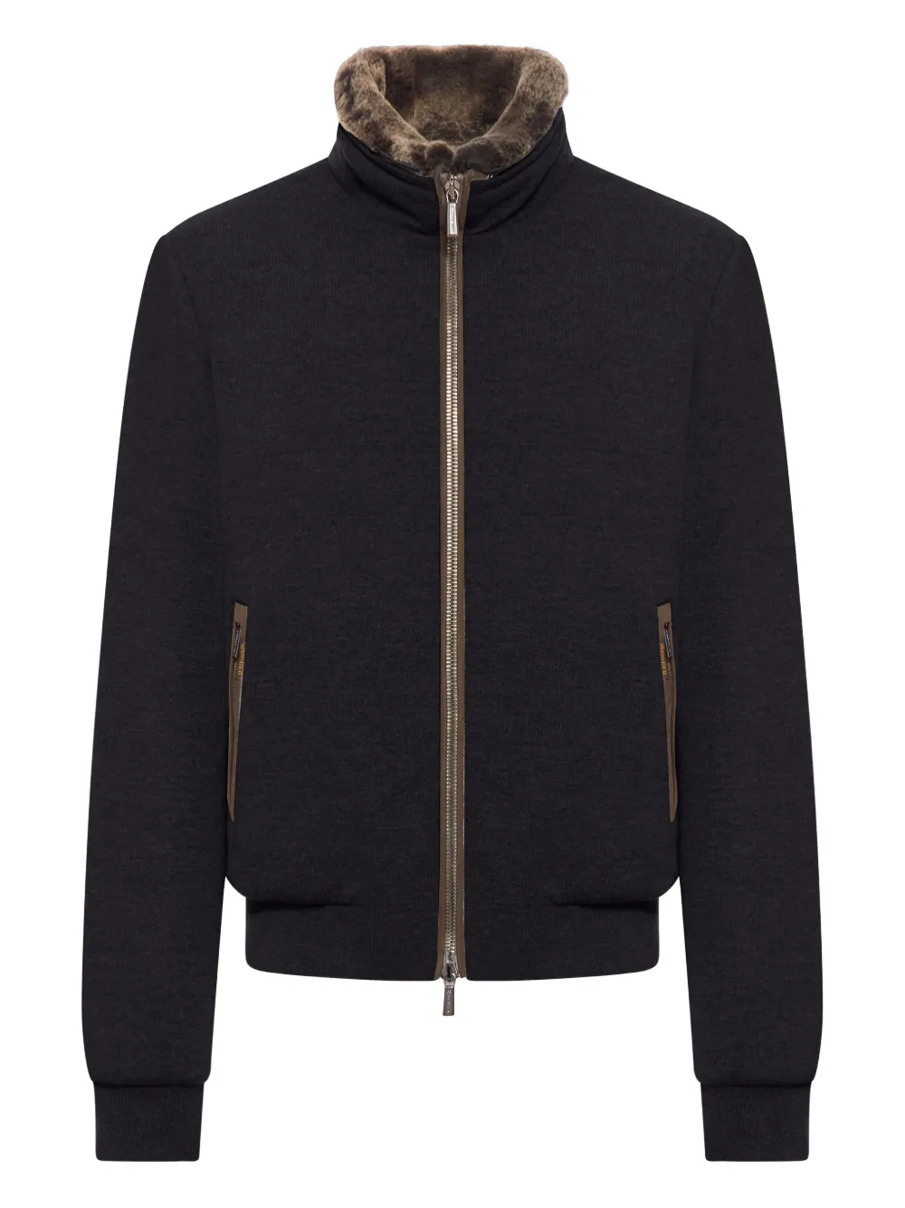 Moorer fur-collar bomber jacket | Black | Image 1