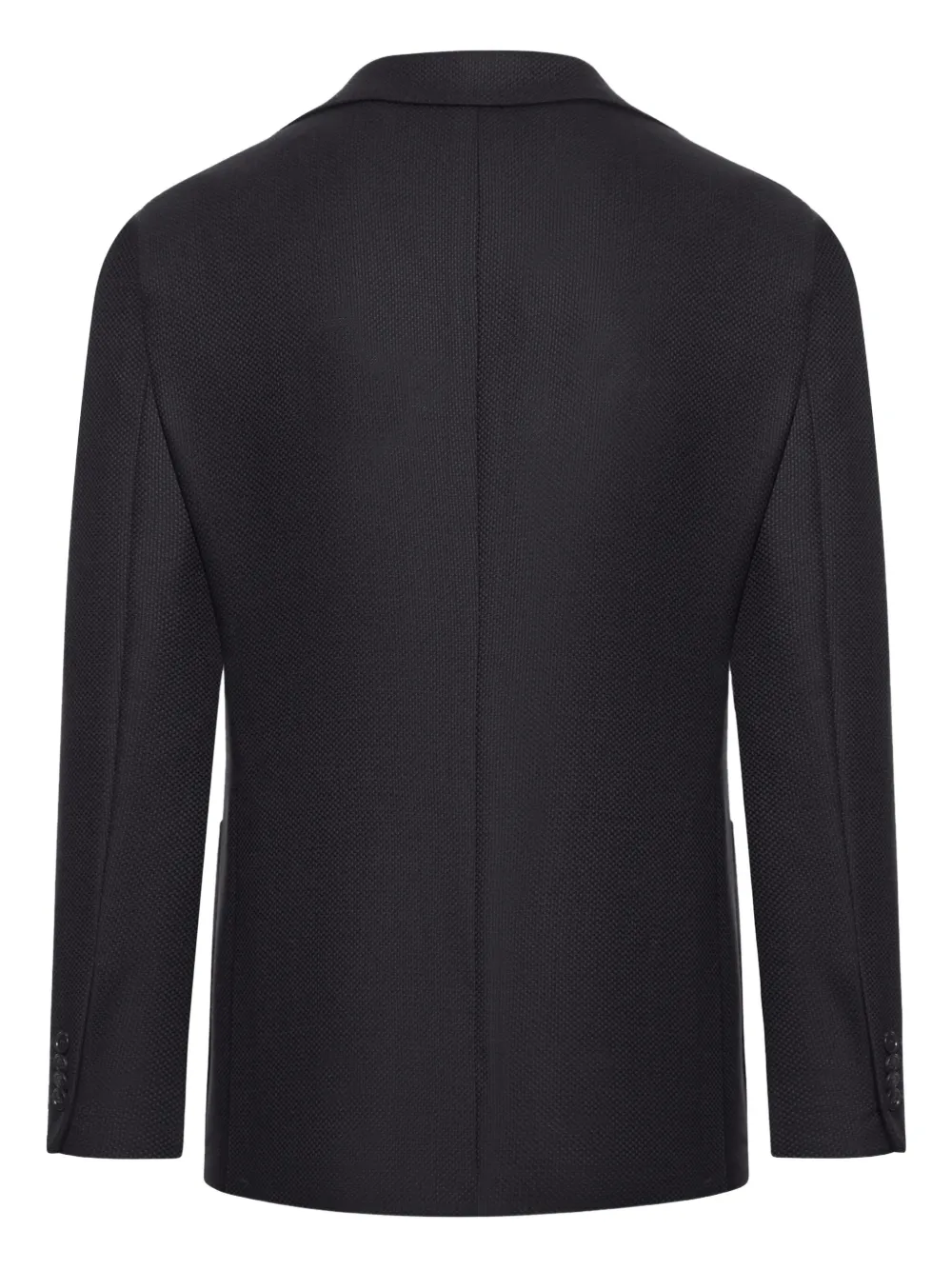 Tagliatore Piqué blazer met enkele rij knopen Zwart