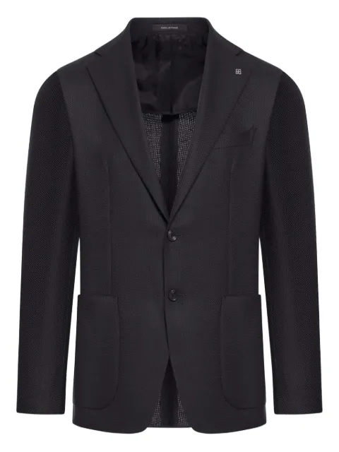 Tagliatore pique-weave single-breasted blazer
