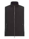 Moorer zip-fastening gilet - Black