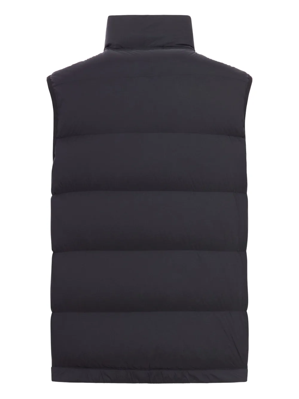 Stone Island Padded Zip-front Vest In Black