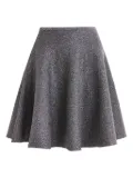 Essentiel Antwerp metallic-effect knitted mini A-line skirt - Silver