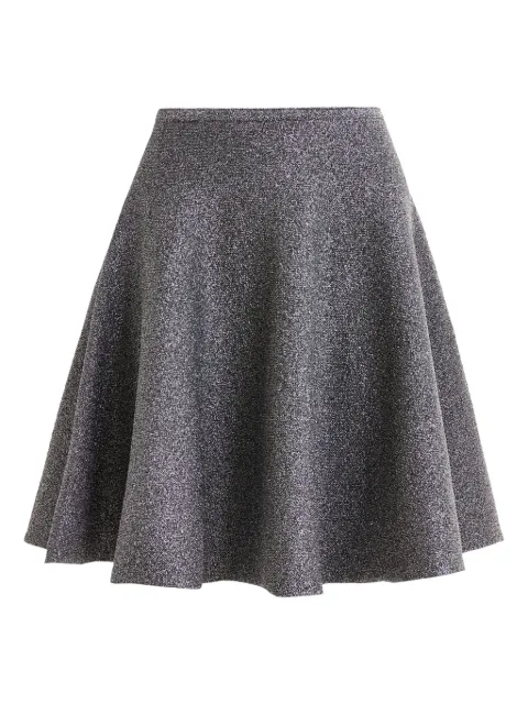 Essentiel Antwerp metallic-effect knitted mini A-line skirt
