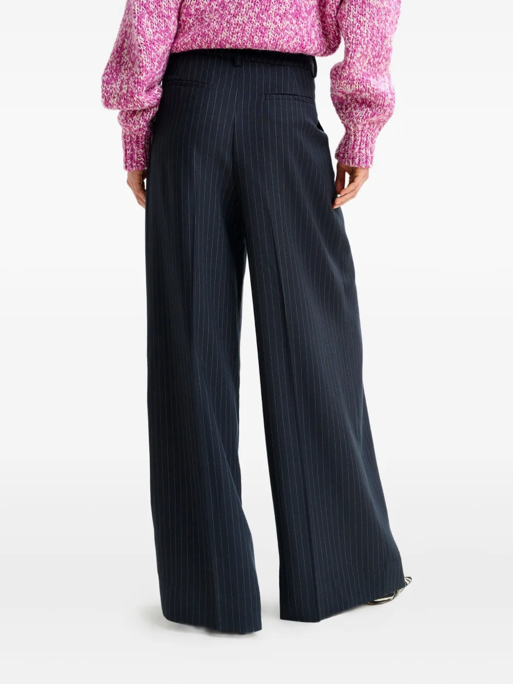 Essentiel Antwerp pinstripe-pattern pleated trousers Blauw