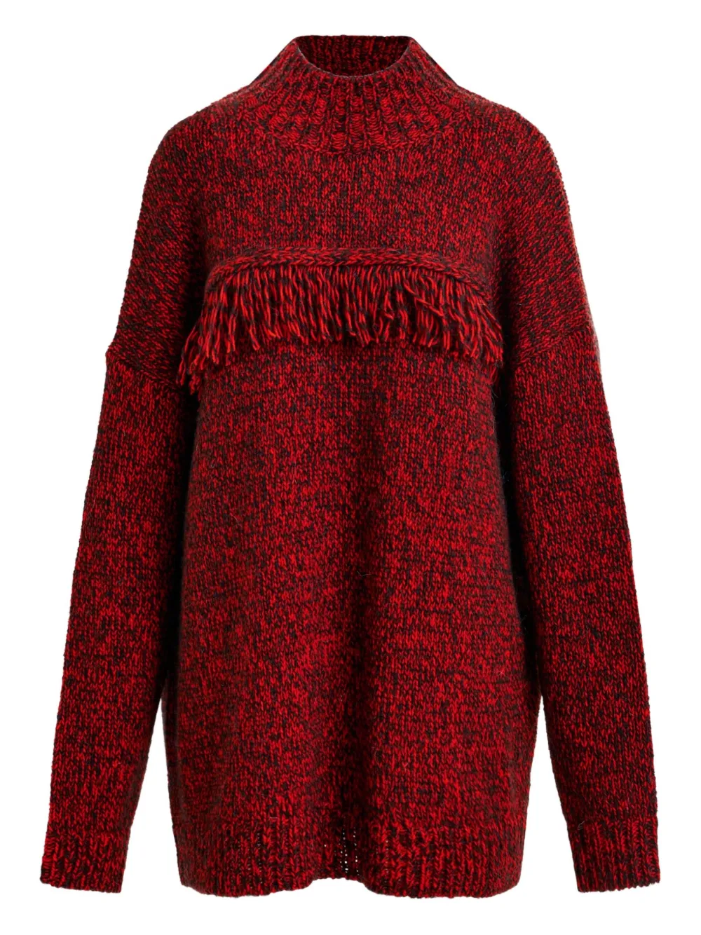 Essentiel Antwerp Inna fringe sweater Rood