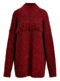 Essentiel Antwerp Inna fringe sweater - Red