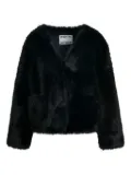 Essentiel Antwerp faux-fur button jacket - Black