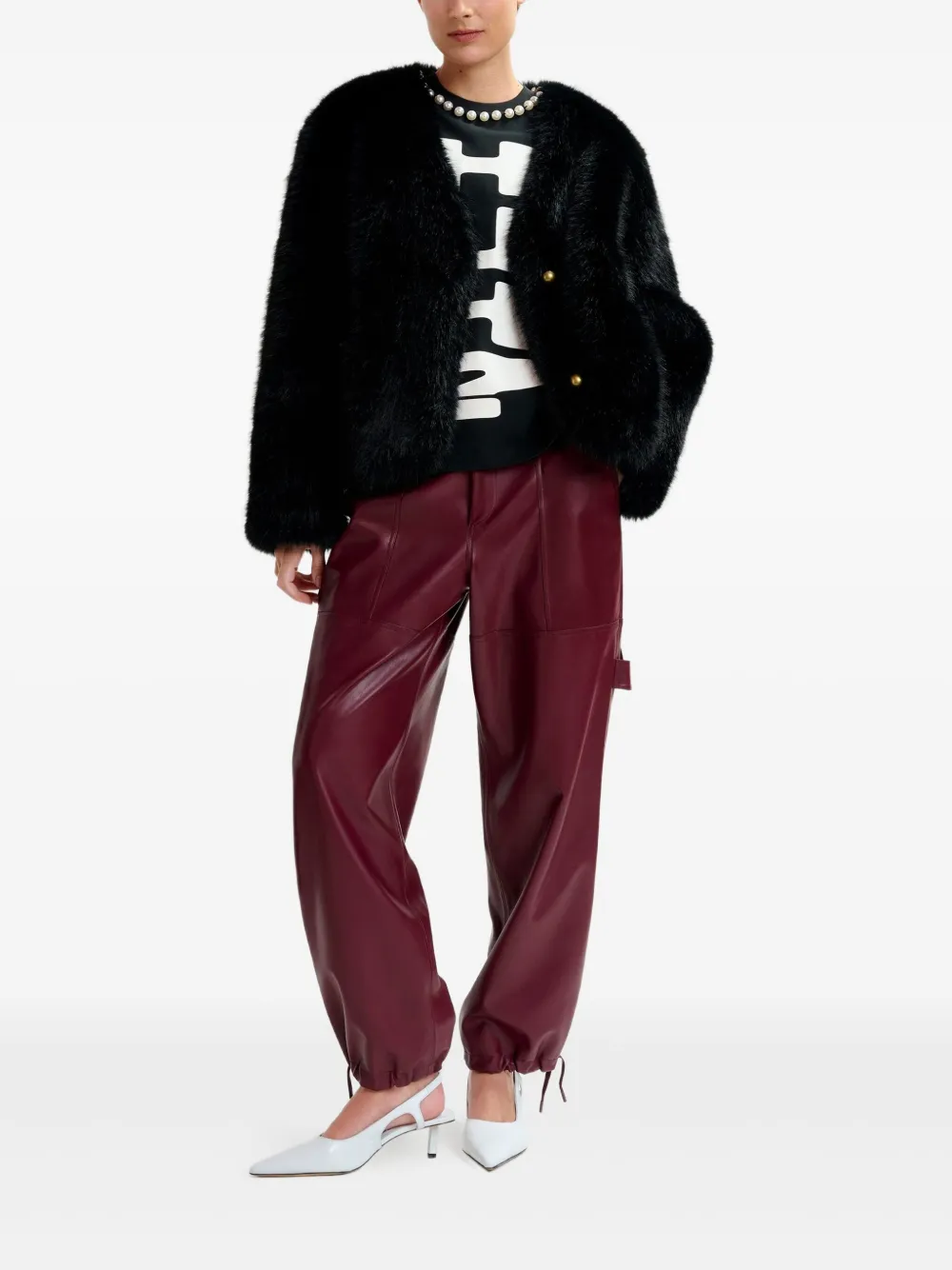 Essentiel Antwerp faux-fur button jacket | Faux Fur & Shearling Jackets | Image 2