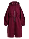 Essentiel Antwerp balloon-sleeve drawstring raincoat - Red