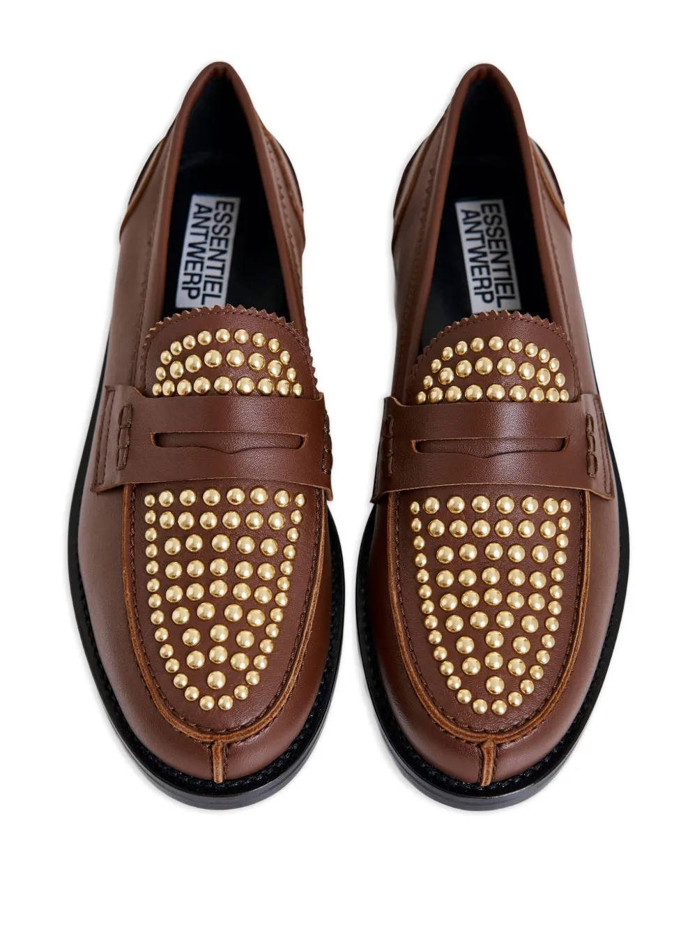 Essentiel Antwerp Istud verfraaide penny loafers Bruin