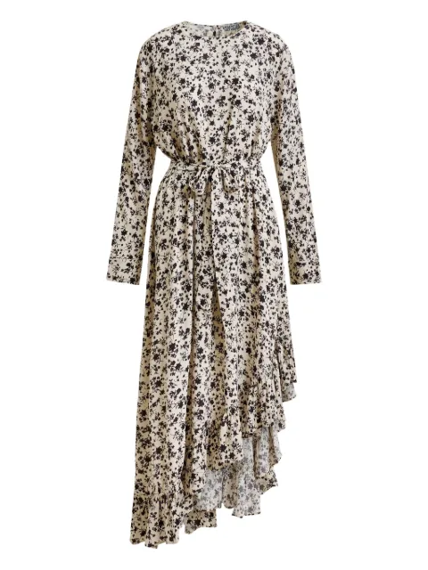 Essentiel Antwerp floral-print ruffled asymmetrical dress