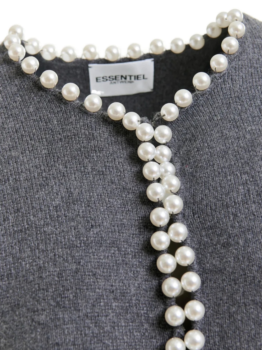 Essentiel Antwerp Ideas embellished dropped-shoulder cardigan Grijs